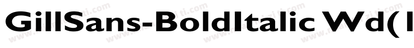 GillSans-BoldItalic Wd(1)字体转换